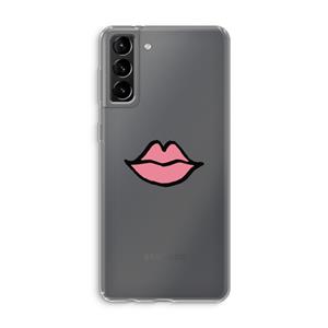 CaseCompany Kusje: Samsung Galaxy S21 Plus Transparant Hoesje