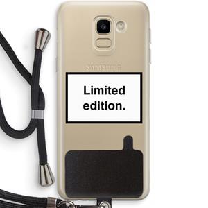 CaseCompany Limited edition: Samsung Galaxy J6 (2018) Transparant Hoesje met koord