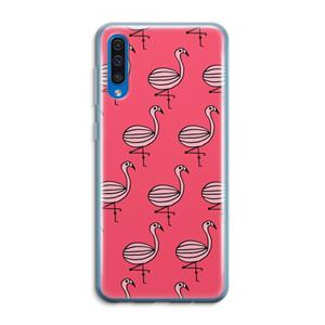 CaseCompany Flamingo: Samsung Galaxy A50 Transparant Hoesje