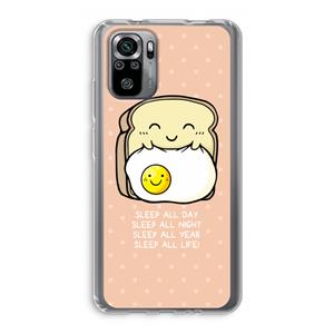 CaseCompany Sleep All Day: Xiaomi Redmi Note 10S Transparant Hoesje