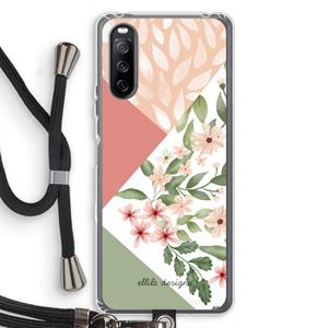 CaseCompany Sweet heaven geometrics: Sony Sony Xperia 10 III Transparant Hoesje met koord