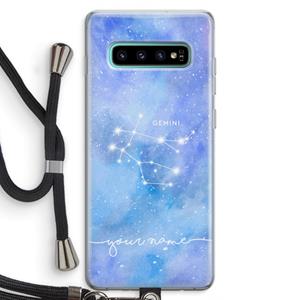 CaseCompany Sterrenbeeld - Licht: Samsung Galaxy S10 Plus Transparant Hoesje met koord