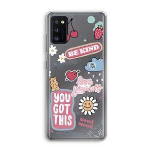 CaseCompany Positivity: Samsung Galaxy A41 Transparant Hoesje