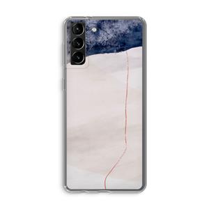 CaseCompany Stone White: Samsung Galaxy S21 Plus Transparant Hoesje