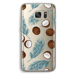 CaseCompany Kokosnoot roze: Samsung Galaxy S7 Transparant Hoesje