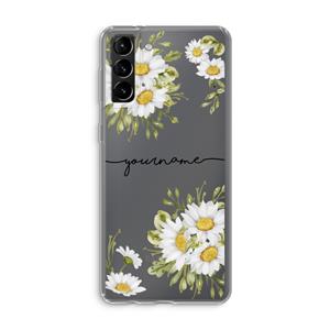 CaseCompany Daisies: Samsung Galaxy S21 Plus Transparant Hoesje