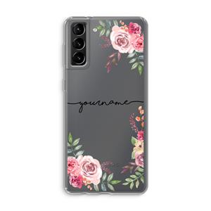 CaseCompany Rozen: Samsung Galaxy S21 Plus Transparant Hoesje