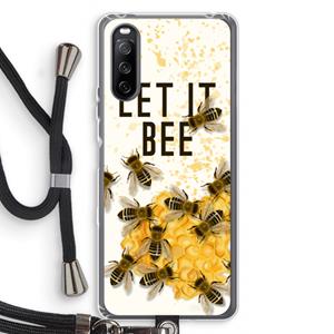 CaseCompany Let it bee: Sony Sony Xperia 10 III Transparant Hoesje met koord