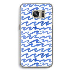CaseCompany Blauwe golven: Samsung Galaxy S7 Transparant Hoesje