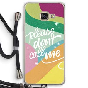 CaseCompany Don't call: Samsung Galaxy A3 (2016) Transparant Hoesje met koord
