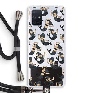CaseCompany Zeemeermin: Samsung Galaxy A71 Transparant Hoesje met koord