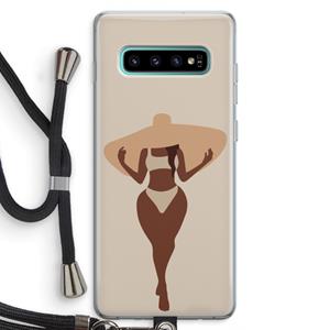 CaseCompany Let's get salty: Samsung Galaxy S10 Plus Transparant Hoesje met koord