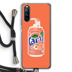 CaseCompany S(peach)less: Sony Sony Xperia 10 III Transparant Hoesje met koord