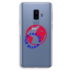 CaseCompany Run The World: Samsung Galaxy S9 Plus Transparant Hoesje