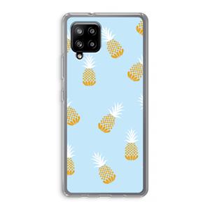 CaseCompany Ananasjes: Samsung Galaxy A42 5G Transparant Hoesje