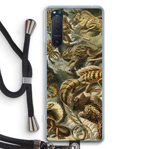 CaseCompany Haeckel Lacertilia: Sony Xperia 5 II Transparant Hoesje met koord