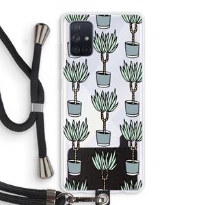 CaseCompany Boompje: Samsung Galaxy A71 Transparant Hoesje met koord