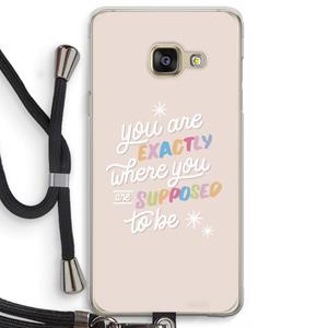 CaseCompany Right Place: Samsung Galaxy A3 (2016) Transparant Hoesje met koord