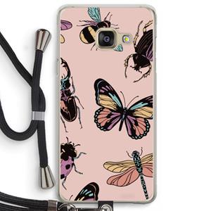 CaseCompany Tiny Bugs: Samsung Galaxy A3 (2016) Transparant Hoesje met koord