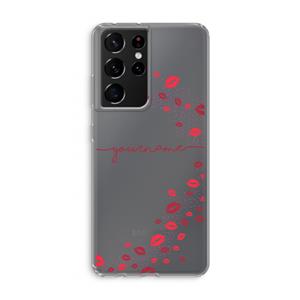 CaseCompany Kusjes: Samsung Galaxy S21 Ultra Transparant Hoesje