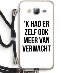 CaseCompany Meer verwacht: Samsung Galaxy J3 (2016) Transparant Hoesje met koord