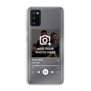CaseCompany Music Player: Samsung Galaxy A41 Transparant Hoesje