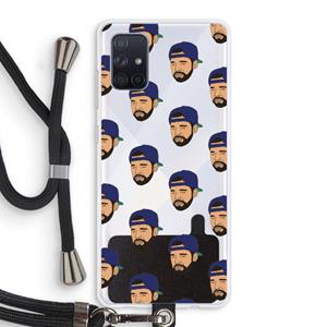 CaseCompany Drake Away: Samsung Galaxy A71 Transparant Hoesje met koord