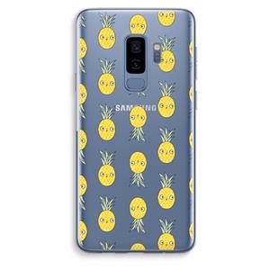 CaseCompany Ananas: Samsung Galaxy S9 Plus Transparant Hoesje