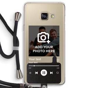 CaseCompany Music Player: Samsung Galaxy A3 (2016) Transparant Hoesje met koord