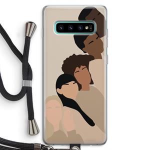 CaseCompany Sweet creatures: Samsung Galaxy S10 Plus Transparant Hoesje met koord