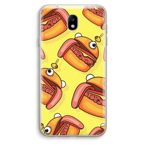 CaseCompany Hamburger: Samsung Galaxy J7 (2017) Transparant Hoesje