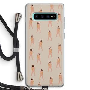CaseCompany You're so golden: Samsung Galaxy S10 Plus Transparant Hoesje met koord