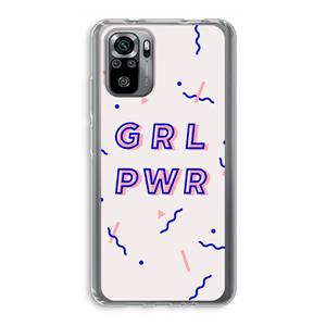 CaseCompany GRL PWR: Xiaomi Redmi Note 10S Transparant Hoesje