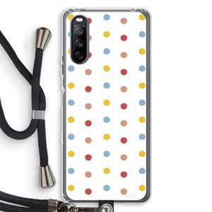 CaseCompany Bollen: Sony Sony Xperia 10 III Transparant Hoesje met koord