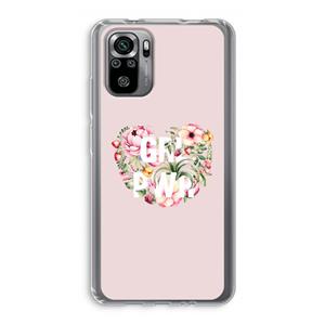 CaseCompany GRL PWR Flower: Xiaomi Redmi Note 10S Transparant Hoesje