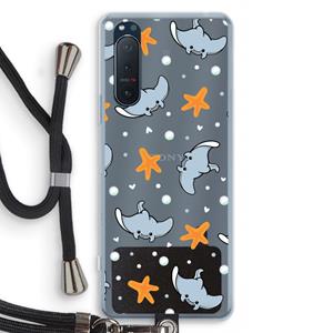 CaseCompany Manta: Sony Xperia 5 II Transparant Hoesje met koord