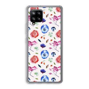 CaseCompany Bloemetjes: Samsung Galaxy A42 5G Transparant Hoesje