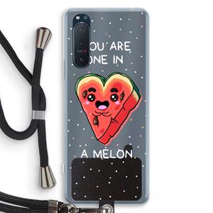 CaseCompany One In A Melon: Sony Xperia 5 II Transparant Hoesje met koord