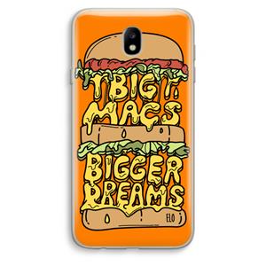 CaseCompany Big Macs Bigger Dreams: Samsung Galaxy J7 (2017) Transparant Hoesje