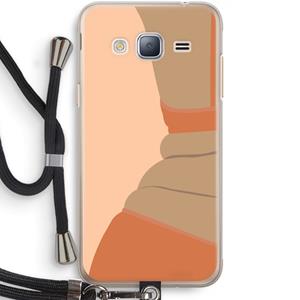 CaseCompany Bikini: Samsung Galaxy J3 (2016) Transparant Hoesje met koord