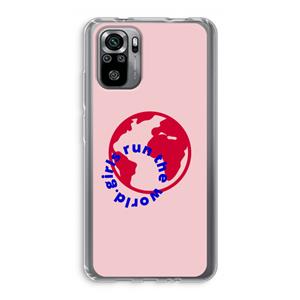 CaseCompany Run The World: Xiaomi Redmi Note 10S Transparant Hoesje