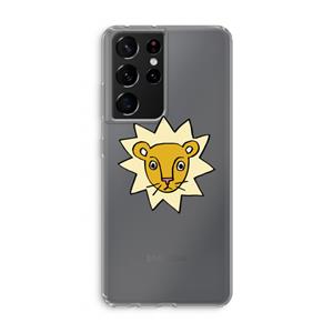 CaseCompany Kleine leeuw: Samsung Galaxy S21 Ultra Transparant Hoesje