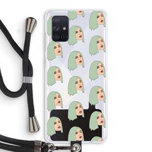 CaseCompany King Kylie: Samsung Galaxy A71 Transparant Hoesje met koord