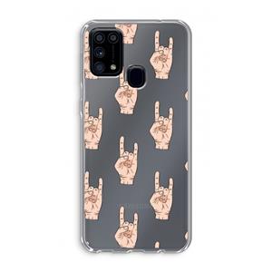 CaseCompany Rock: Samsung Galaxy M31 Transparant Hoesje