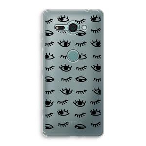 CaseCompany Eye pattern #2: Sony Xperia XZ2 Compact Transparant Hoesje