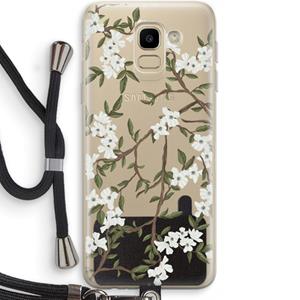 CaseCompany Blossoming spring: Samsung Galaxy J6 (2018) Transparant Hoesje met koord