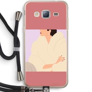 CaseCompany Cosy: Samsung Galaxy J3 (2016) Transparant Hoesje met koord