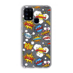 CaseCompany Pow Smack: Samsung Galaxy M31 Transparant Hoesje