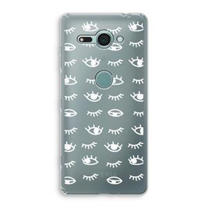 CaseCompany Eye pattern #3: Sony Xperia XZ2 Compact Transparant Hoesje