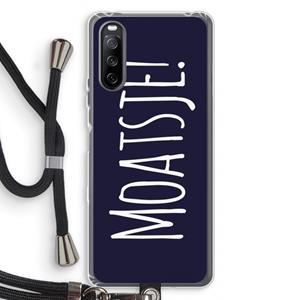CaseCompany Moatsje!: Sony Sony Xperia 10 III Transparant Hoesje met koord
